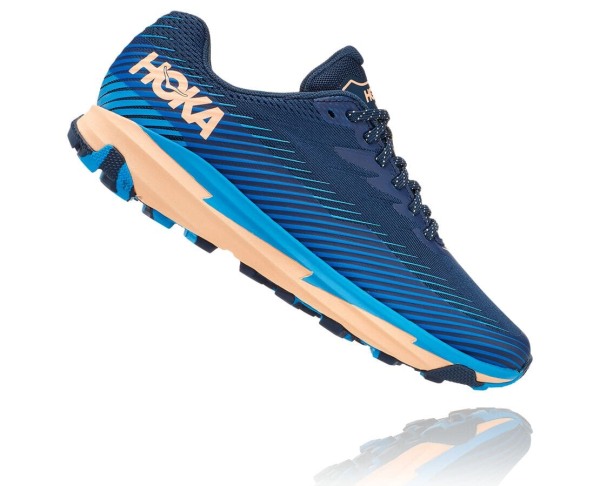 Hoka One One Torrent 2 Womens UK - Indigo / Apricot Trail Running Shoes - YPONV0376